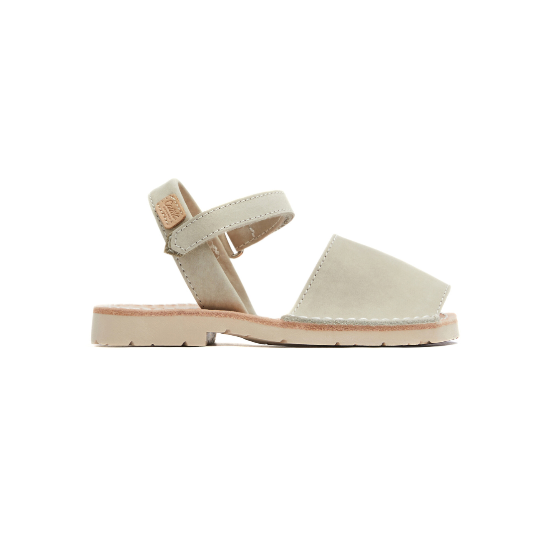 Kids | Flat Ankle Strap Avarcas | Beige