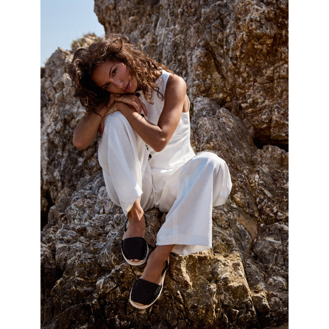 Flatform Avarcas | Raffia Black