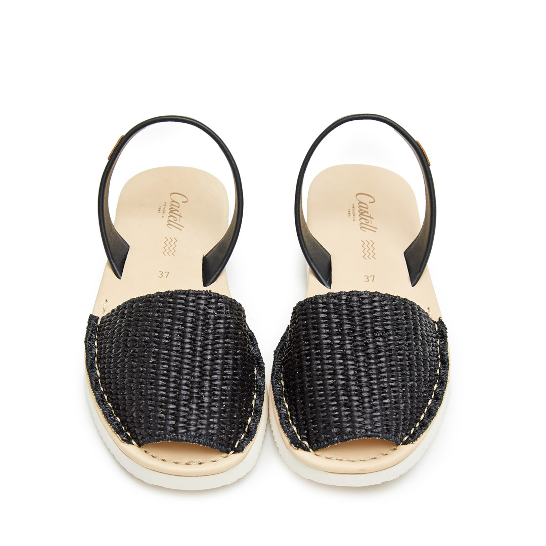 Flatform Avarcas | Raffia Black
