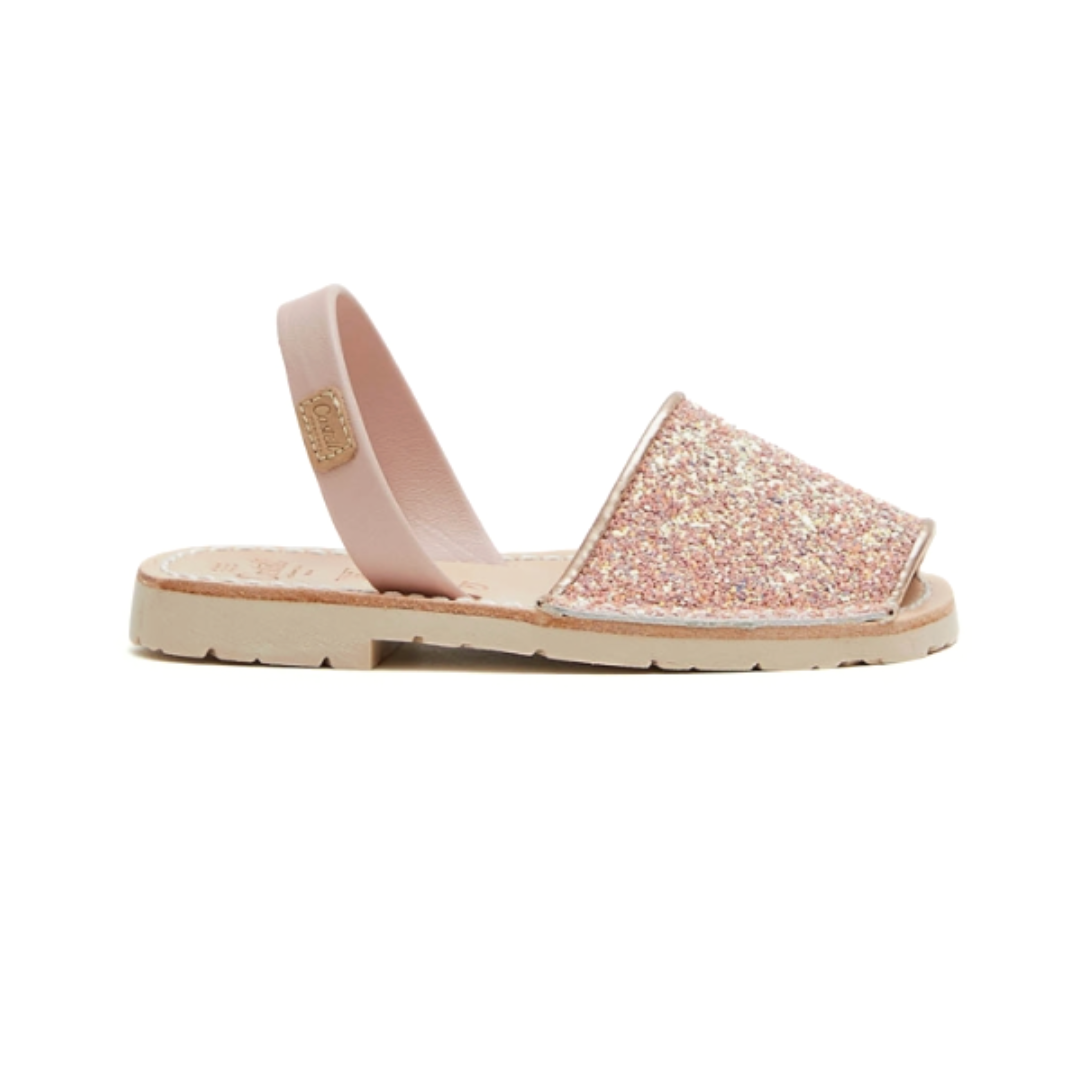 Kids | Flat Avarcas | Glitter Pink