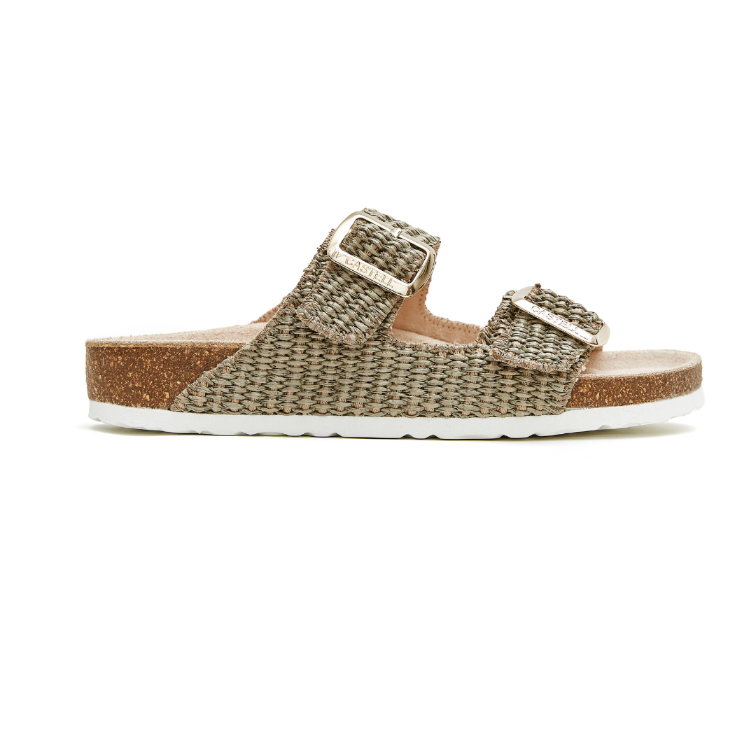 Bio Sandals | Raffia Olive
