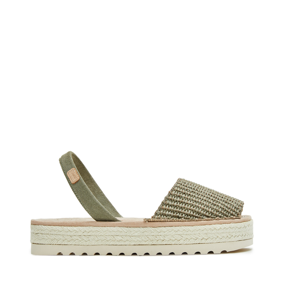 Platform Avarcas | Raffia Olive