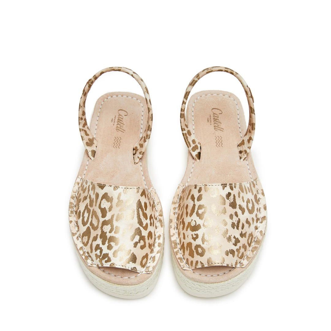 Platform Avarcas | Metallic Leopard