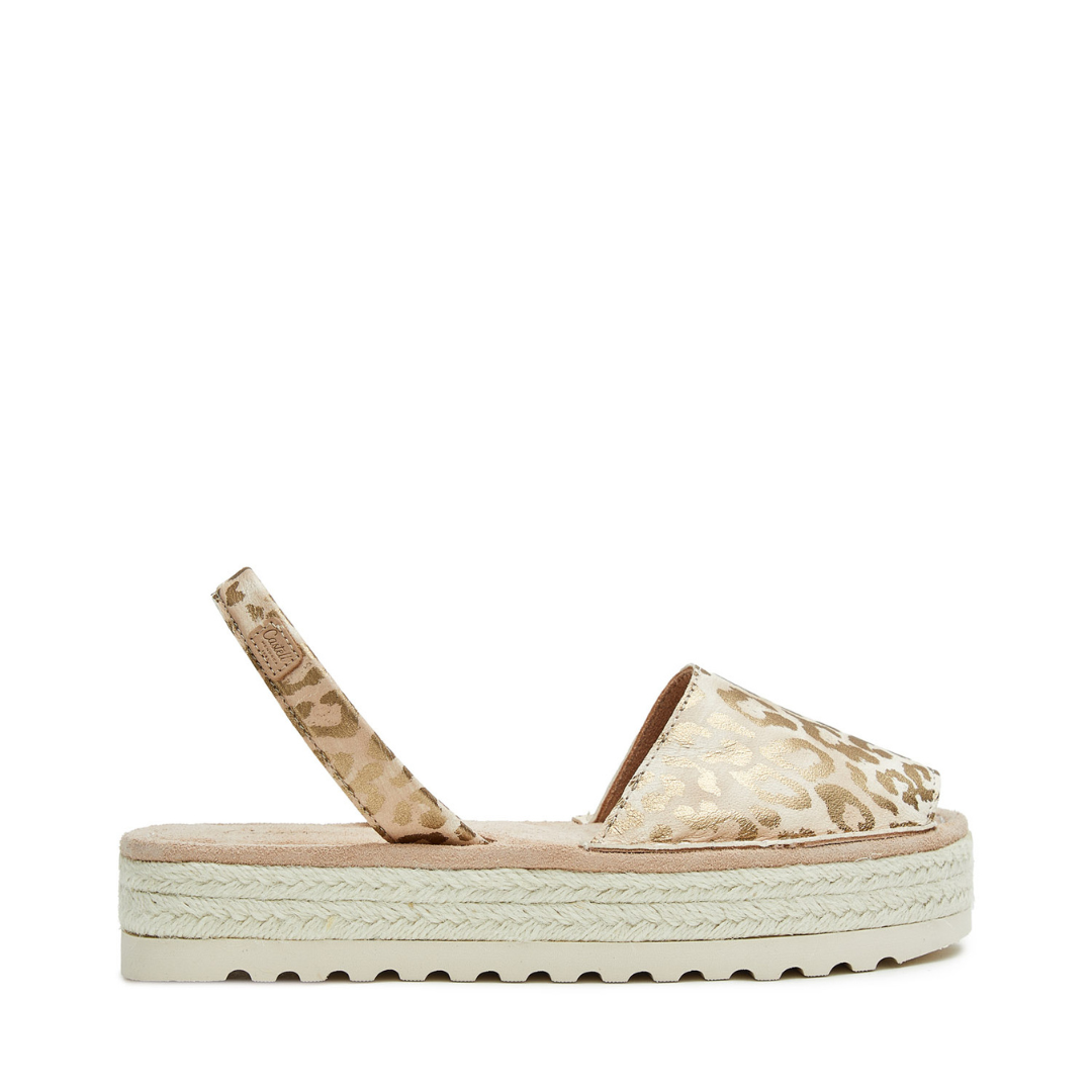 Platform Avarcas | Metallic Leopard