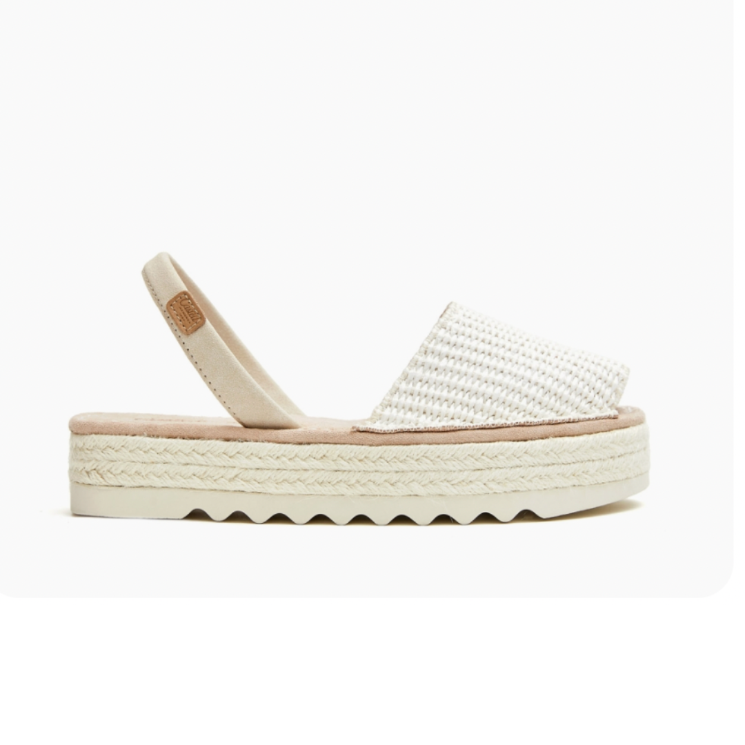 Platform Avarcas | Raffia Cream