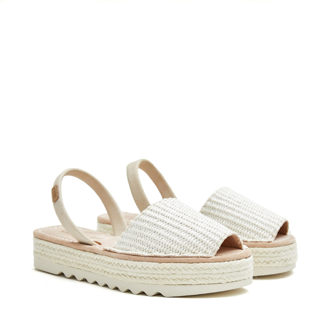 Platform Avarcas | Raffia Cream