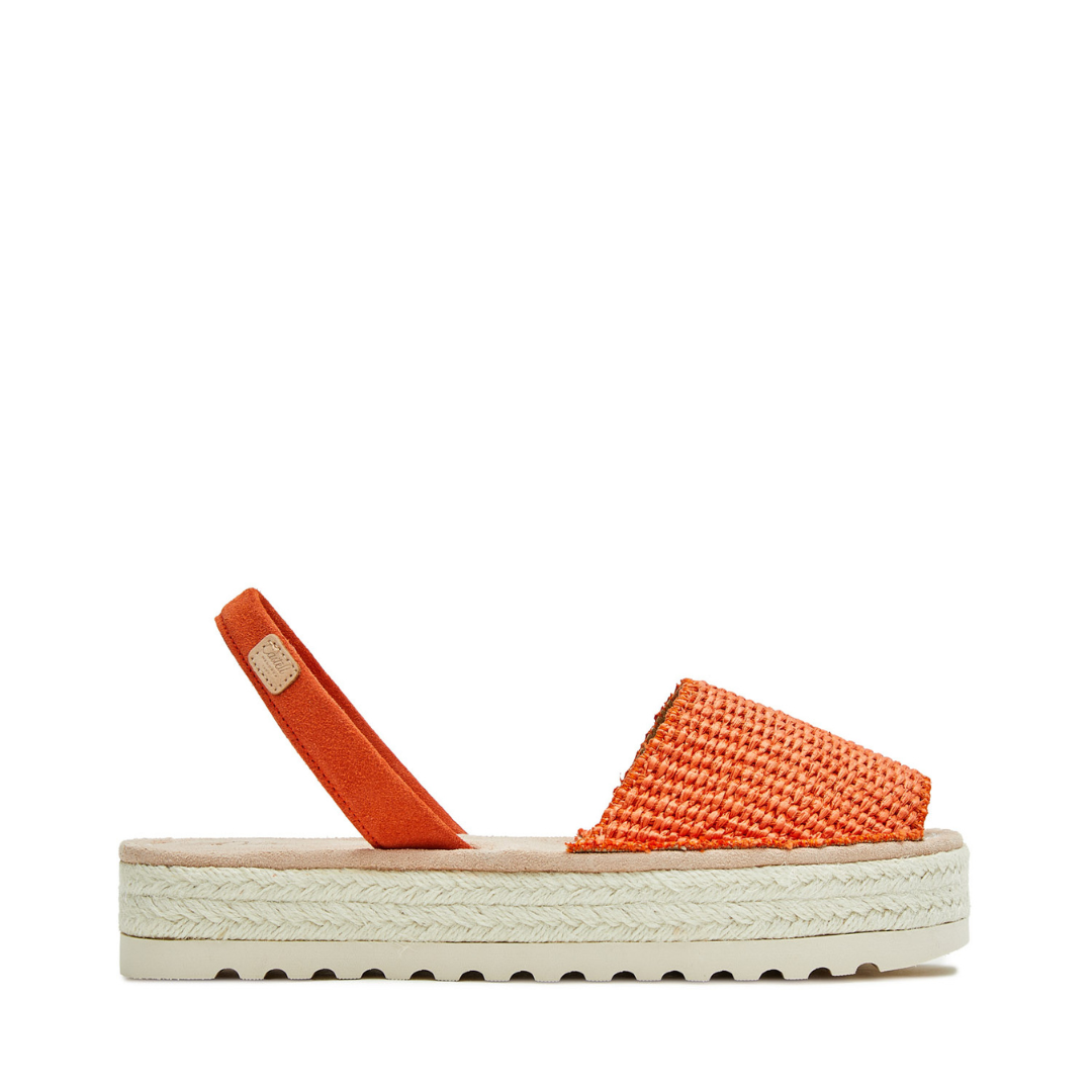 Platform Avarcas | Raffia Orange