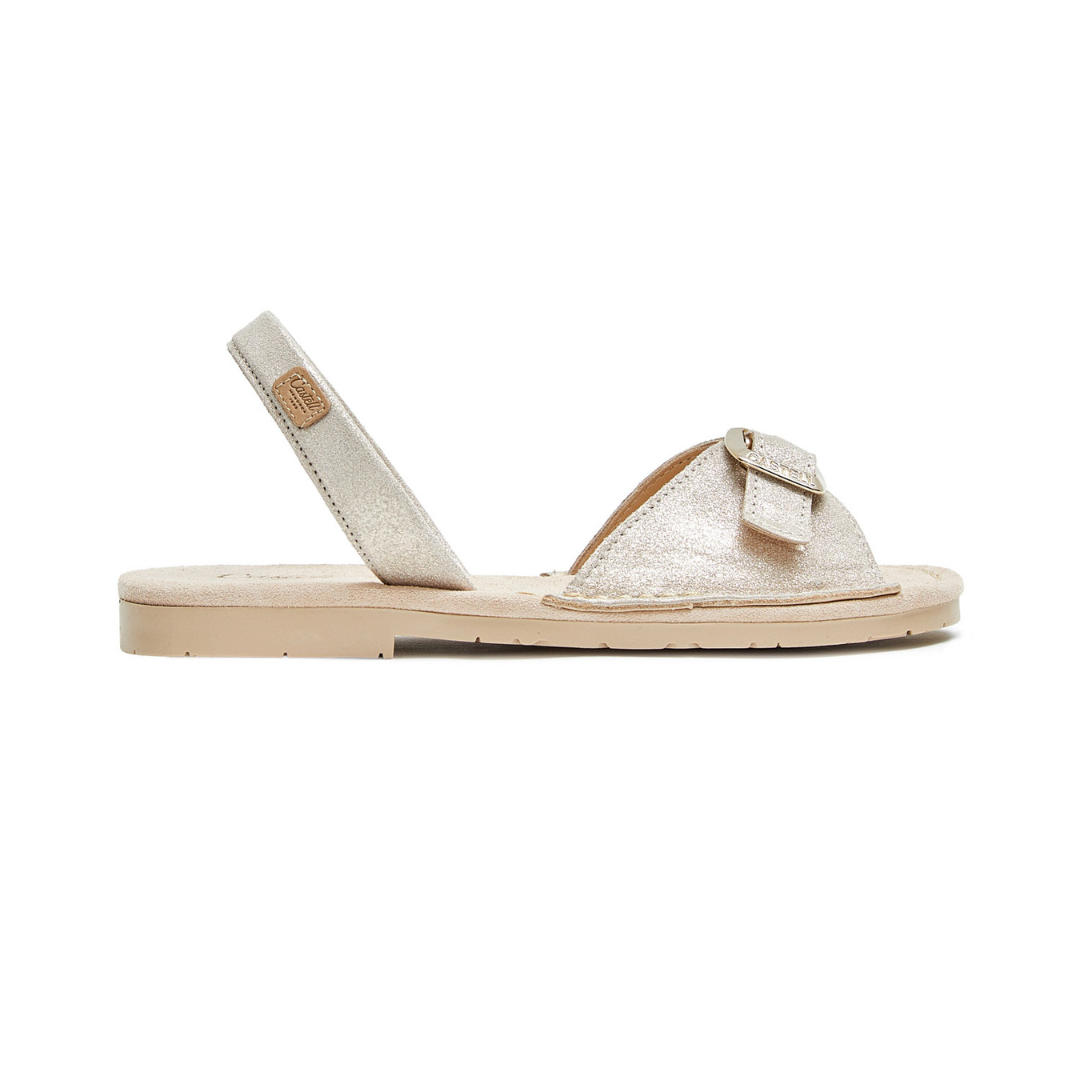 Flat Avarcas | Shimmer Gold Buckle