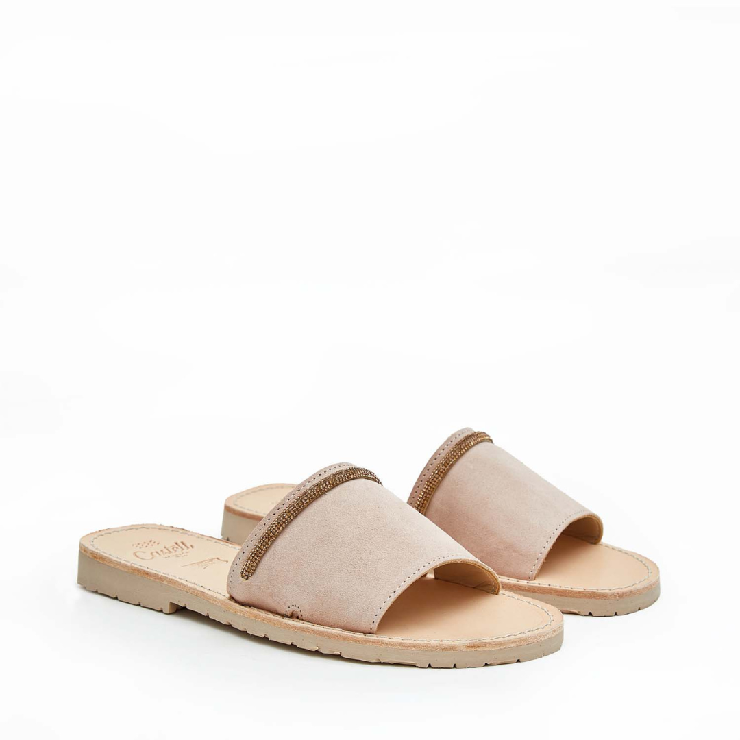 Slide Sandals | Beige Brilliant