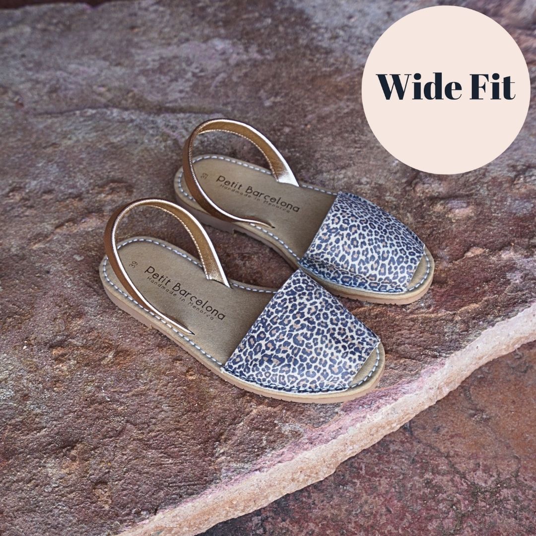 Wide Fit | Flat Avarcas | Panther (Padded)