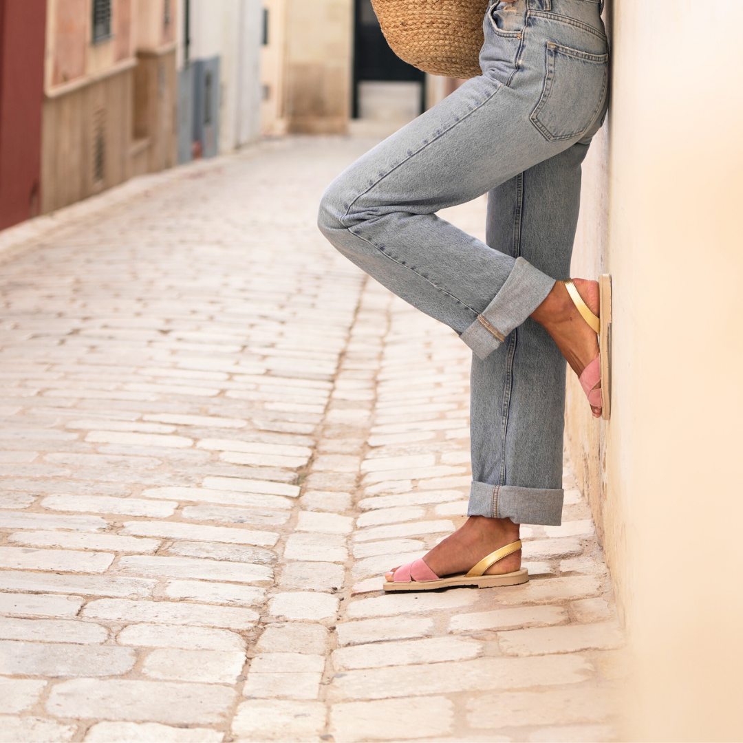 Cross Over Flat Avarcas | Pink