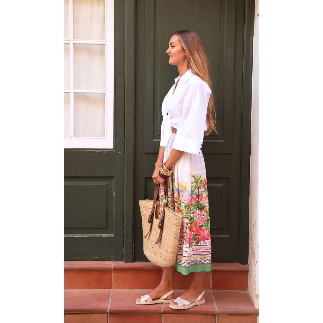 Cross Over Flat Avarcas | Shimmer