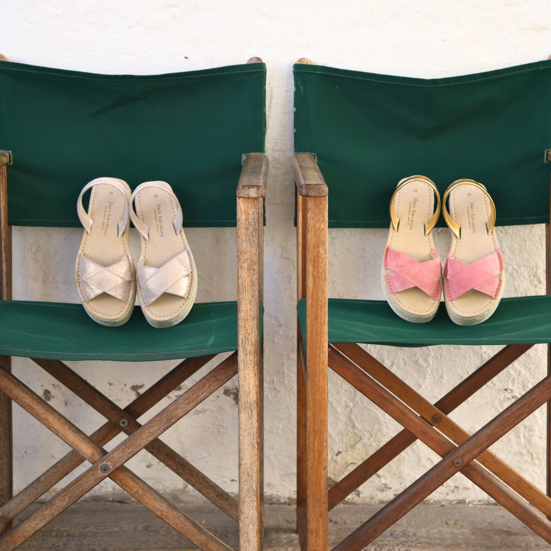 Cross over Platform Avarcas | Pink