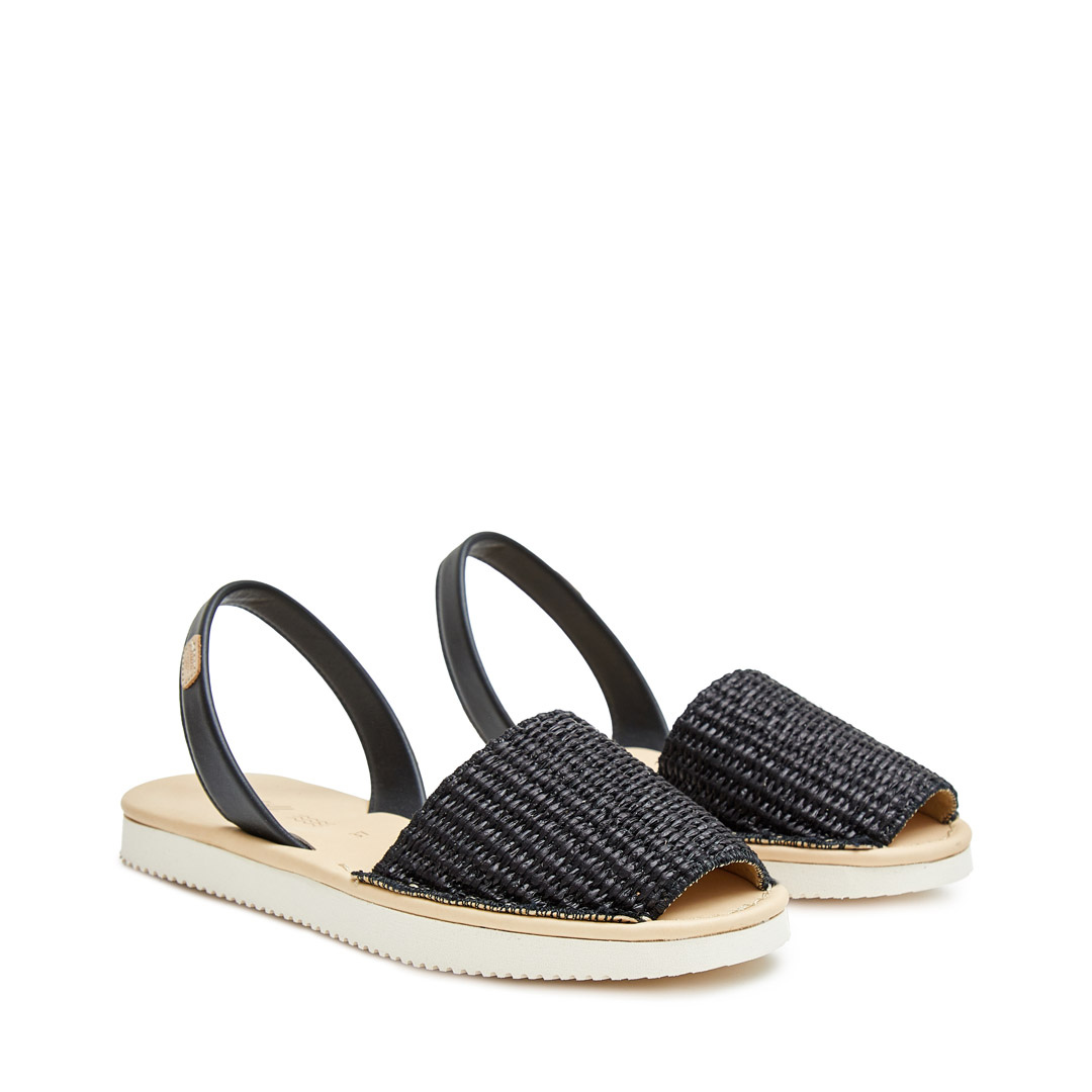 Flatform Avarcas | Raffia Black