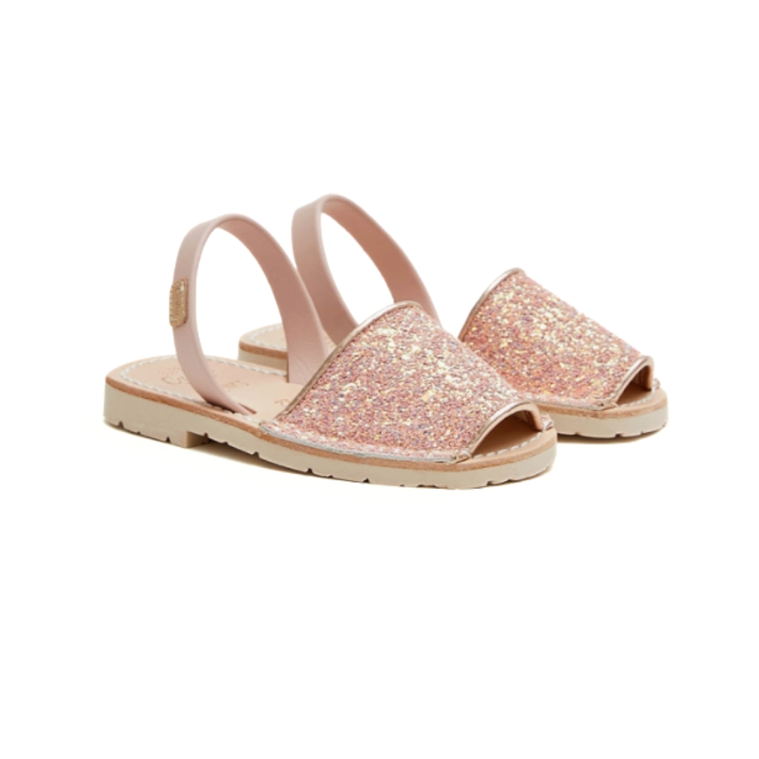 Kids | Flat Avarcas | Glitter Pink