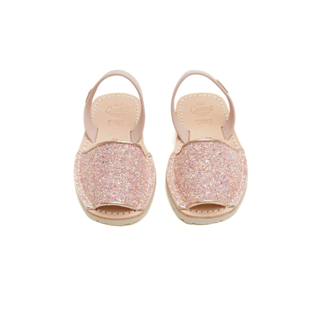 Kids | Flat Avarcas | Glitter Pink