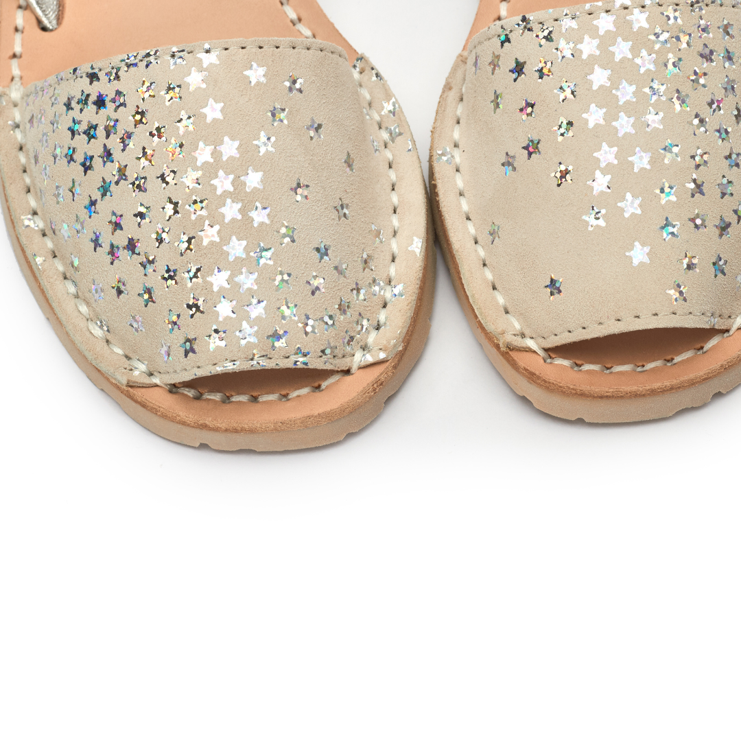 Kids | Flat Avarcas | Beige Stars