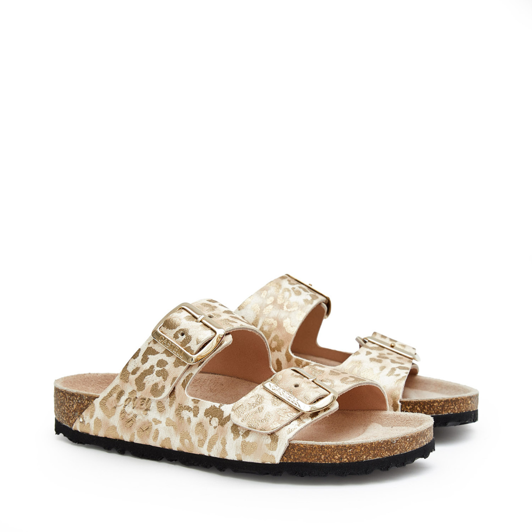 Bio Sandals | Metallic Leopard