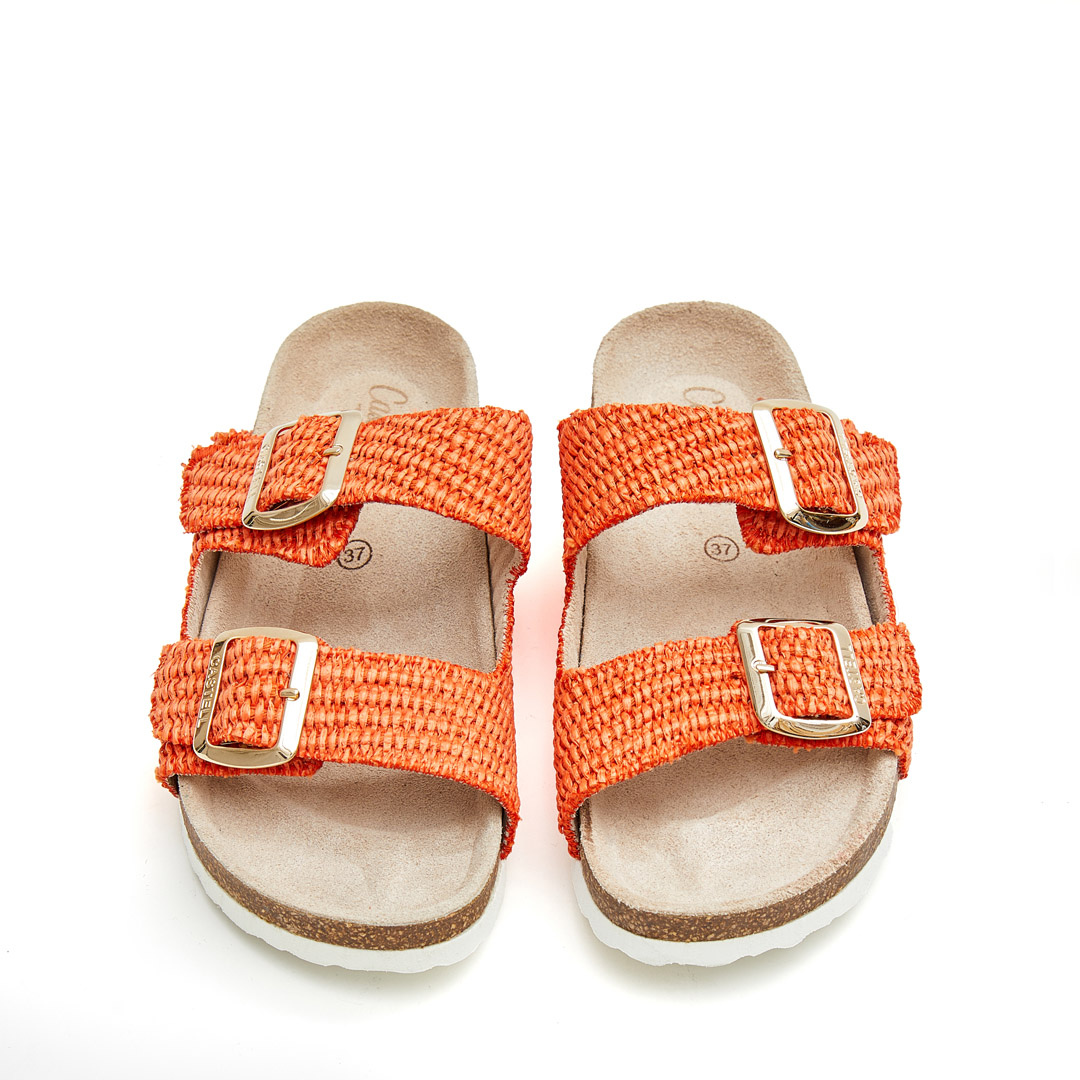 Bio Sandals | Raffia Orange