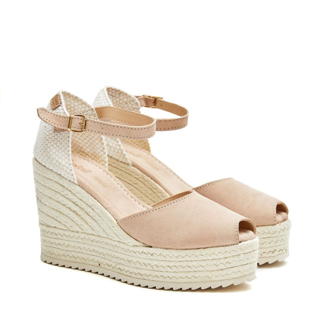 Wedge Espadrilles Peep toe | Beige