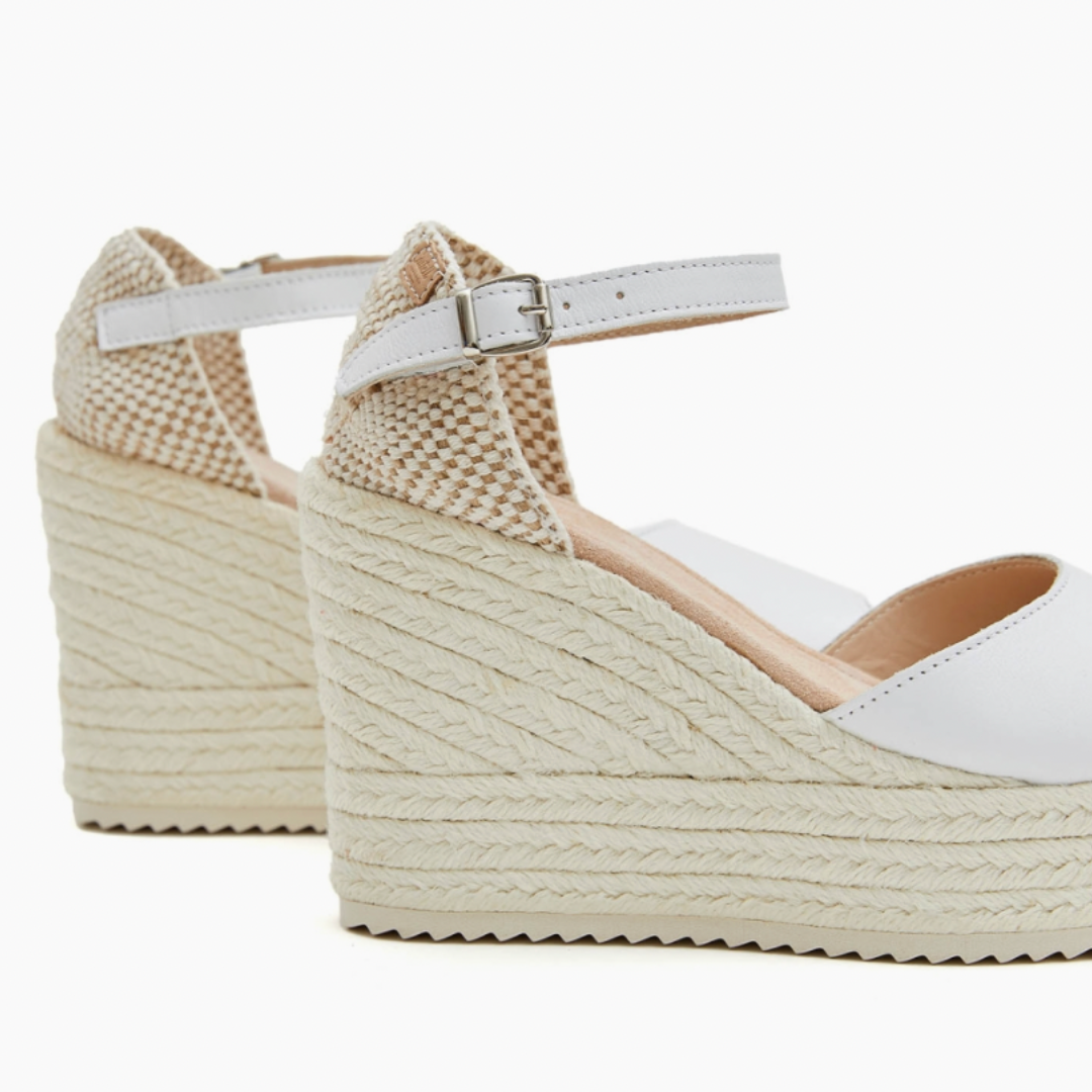 Wedge Espadrilles Peep toe | White