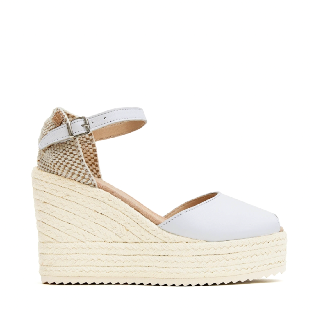 Wedge Espadrilles Peep toe | White