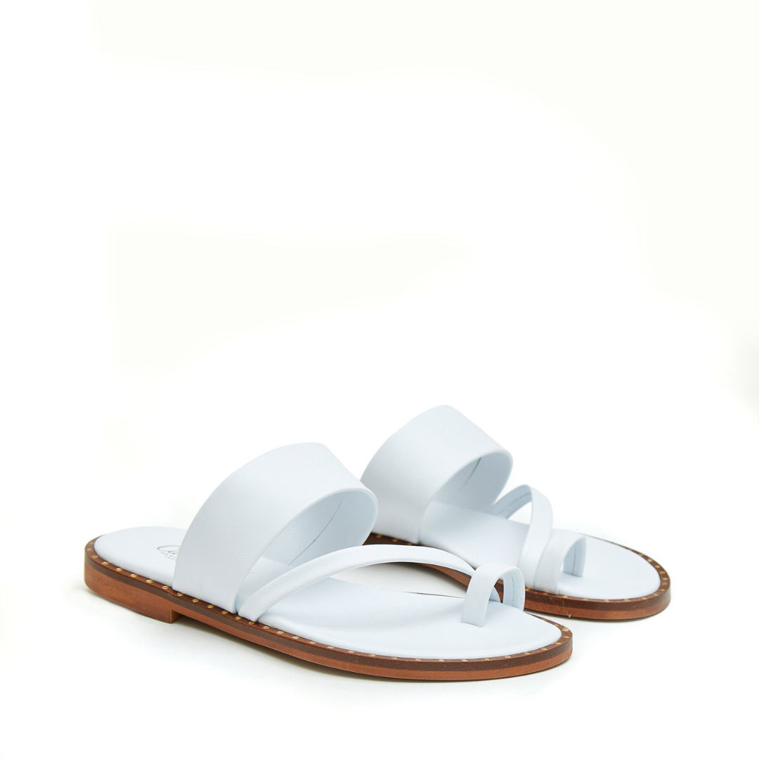 Flat Sandals | Romana White