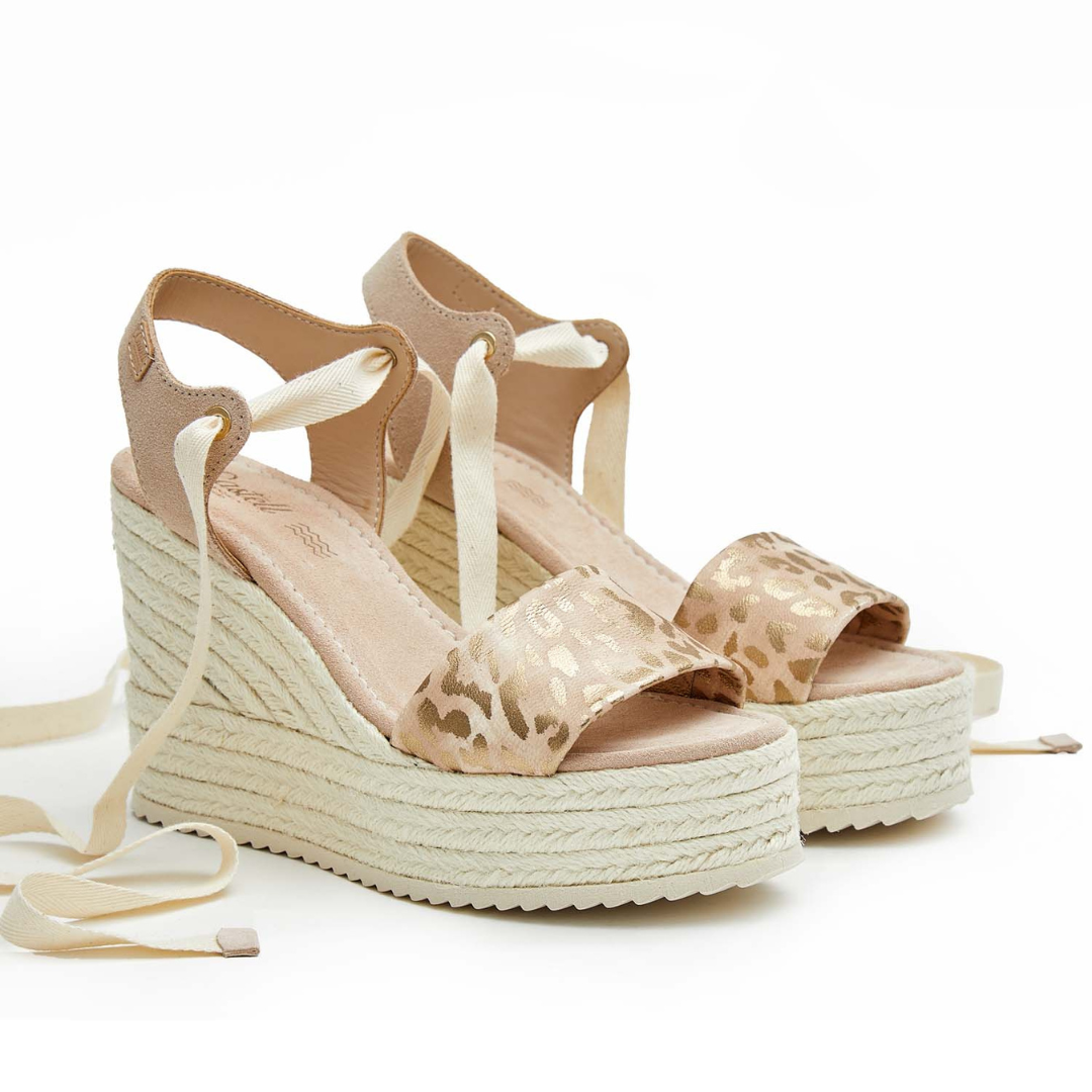 Wedge Espadrilles Modern | Metallic Leopard