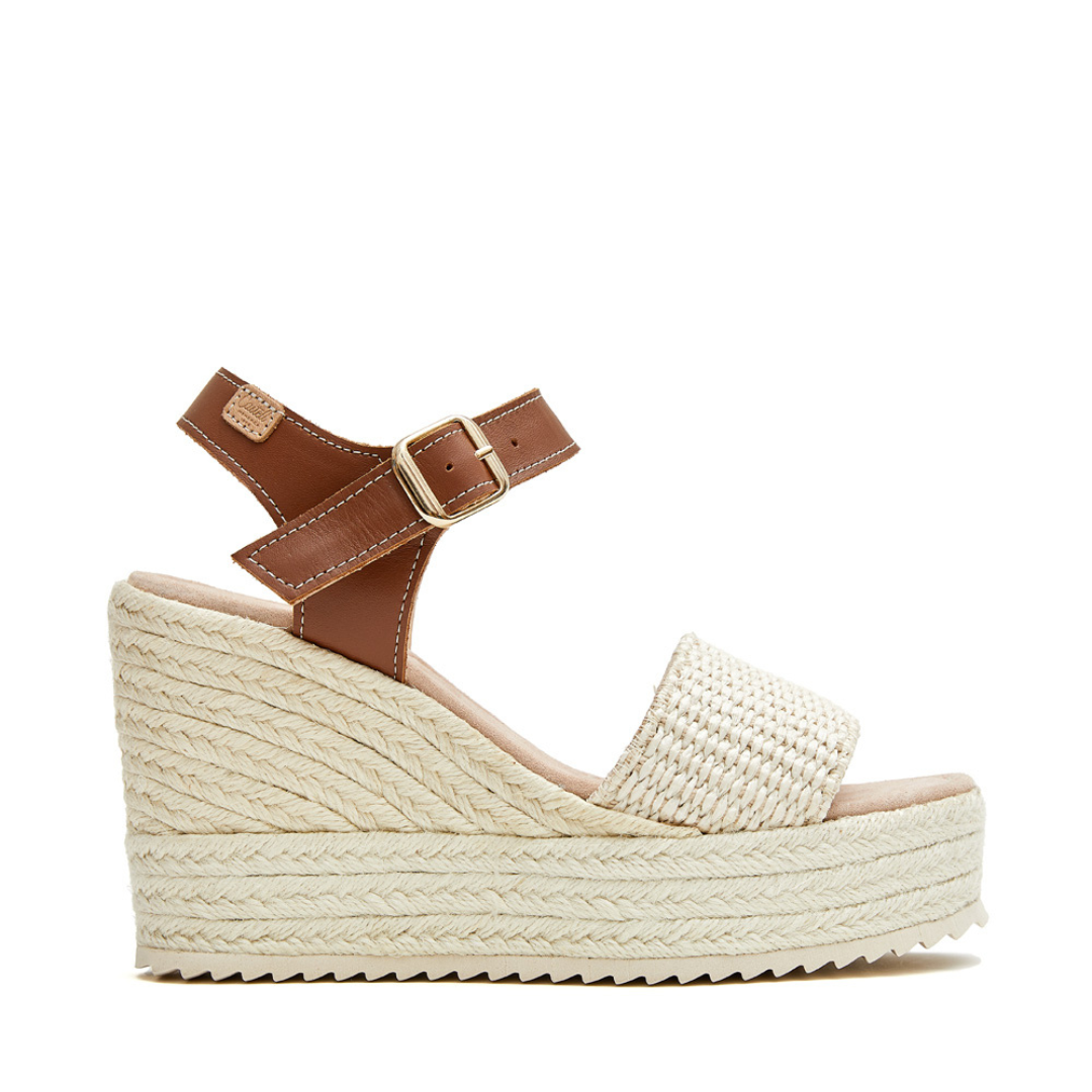Wedge Espadrilles Modern | Raffia Cream Tan