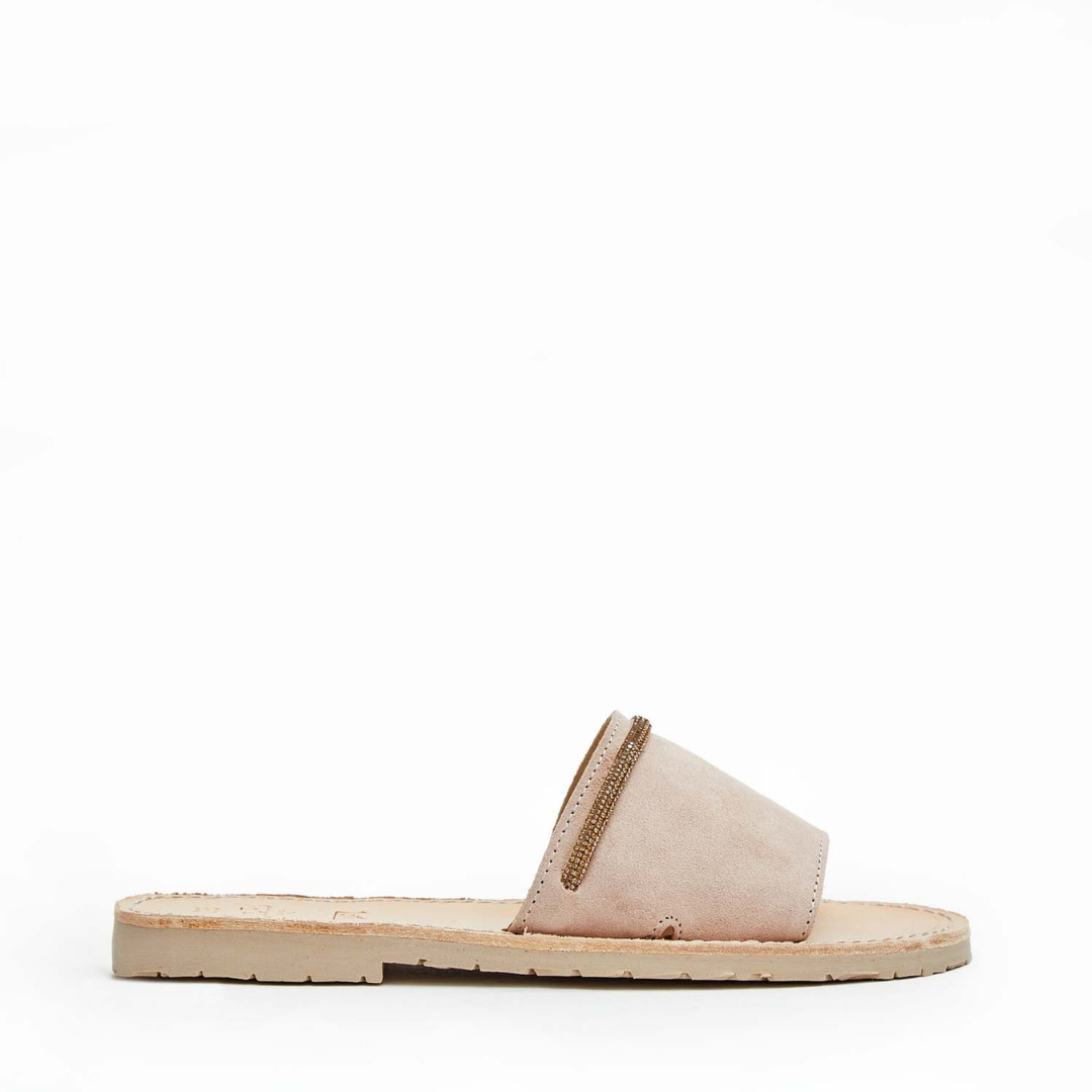 Slide Sandals | Beige Brilliant