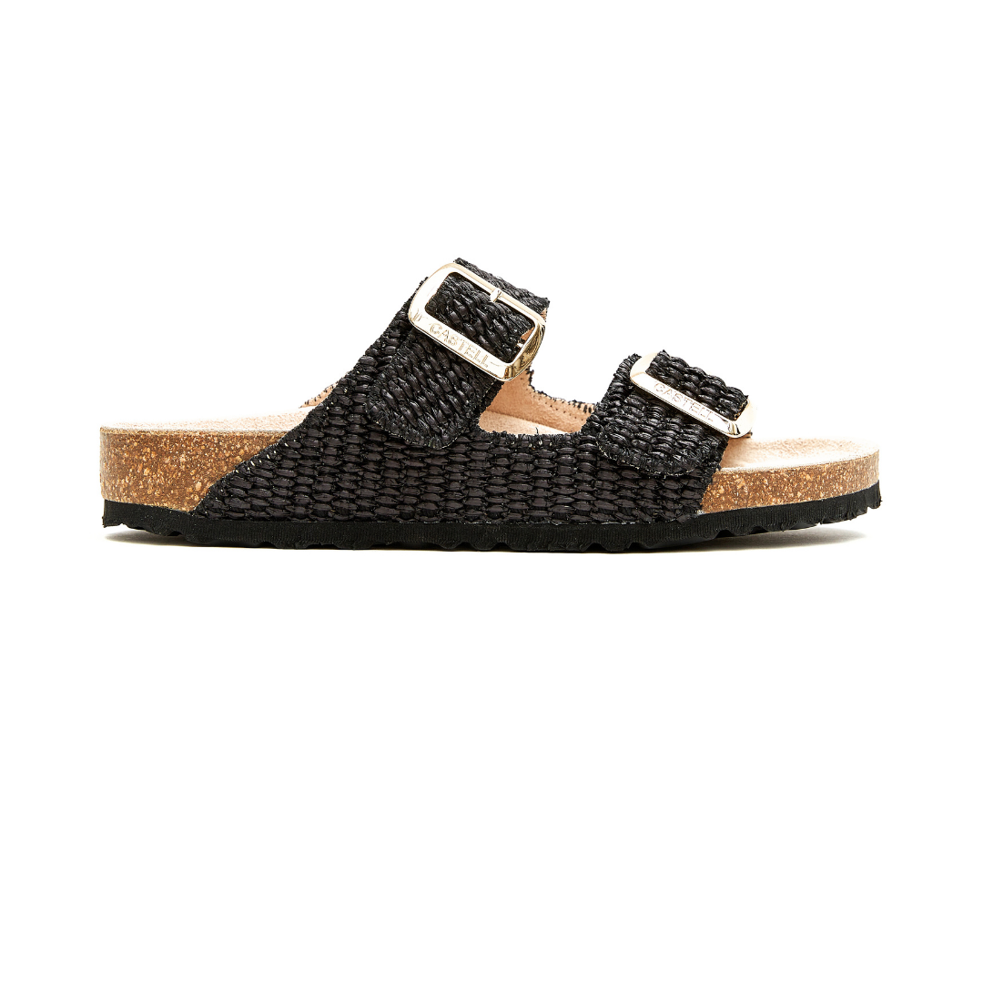 Bio Sandals | Raffia Black