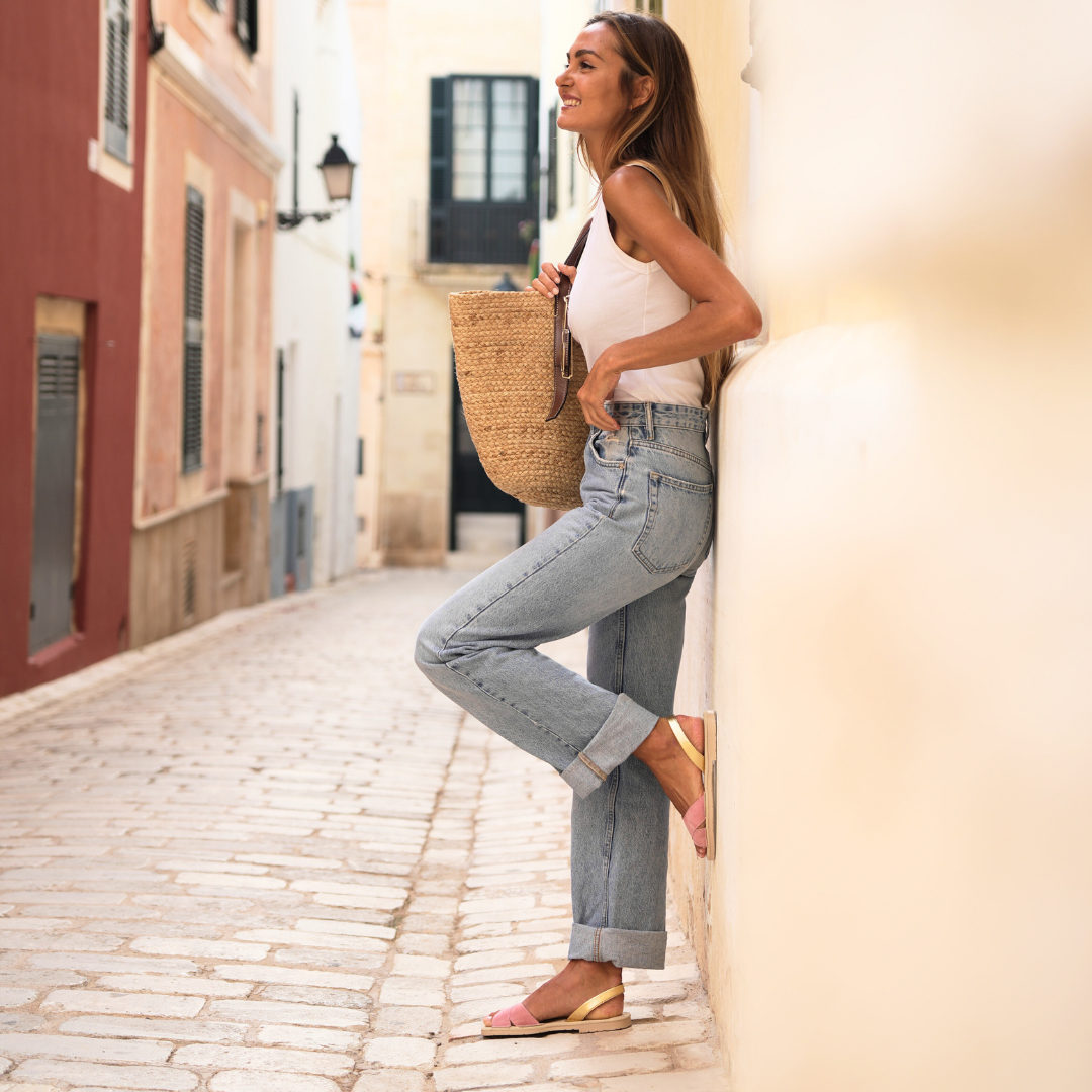 Cross Over Flat Avarcas | Pink