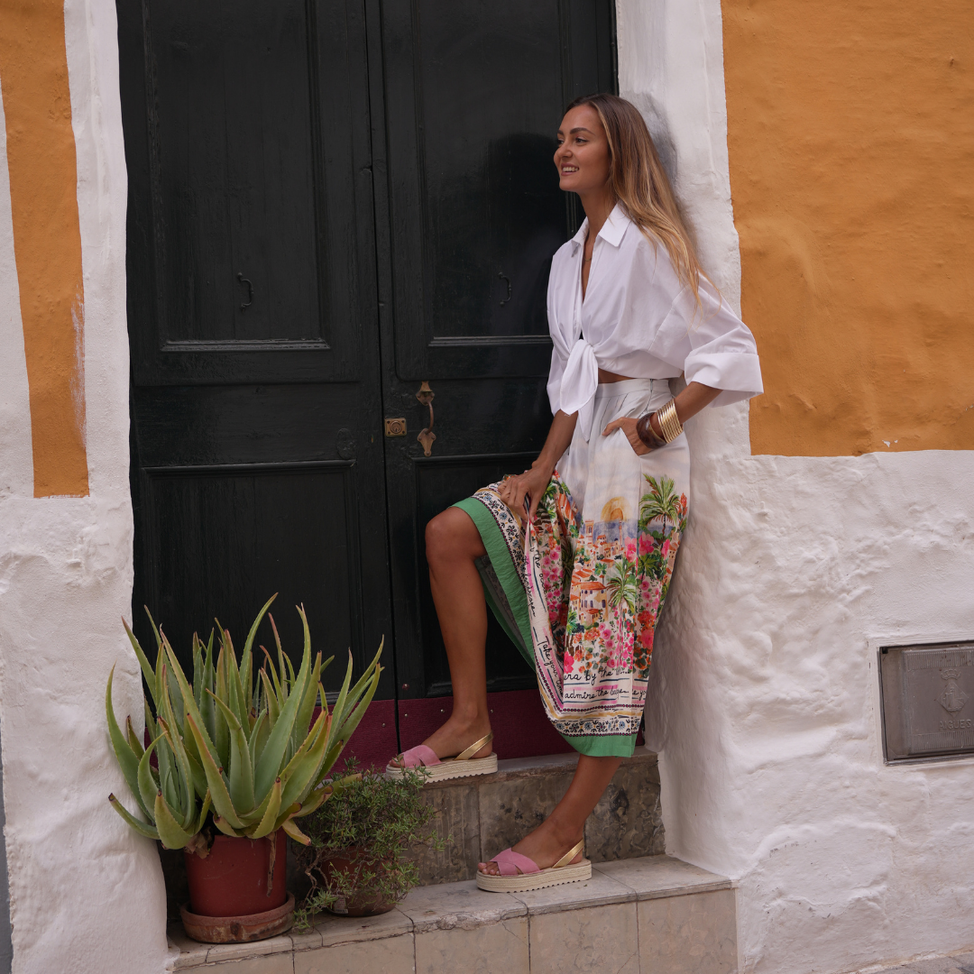 Cross over Platform Avarcas | Pink